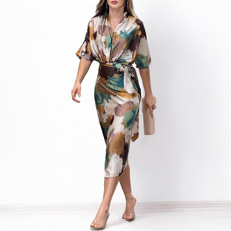 Nermine | Elegant Colorful Dress