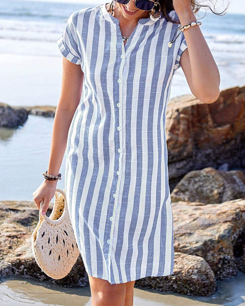 Stella | The Classic Striped Shirt Dress