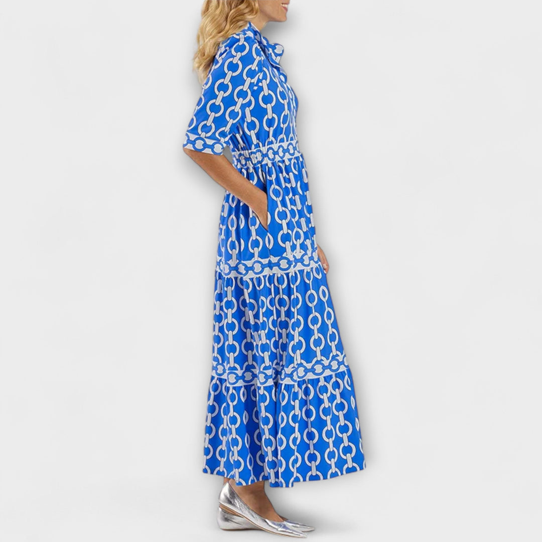 Bonnie | Midi Dress with Chain Pattern