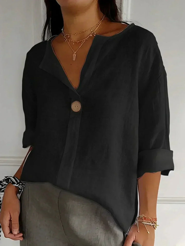Florence Relaxed V-Neck Blouse