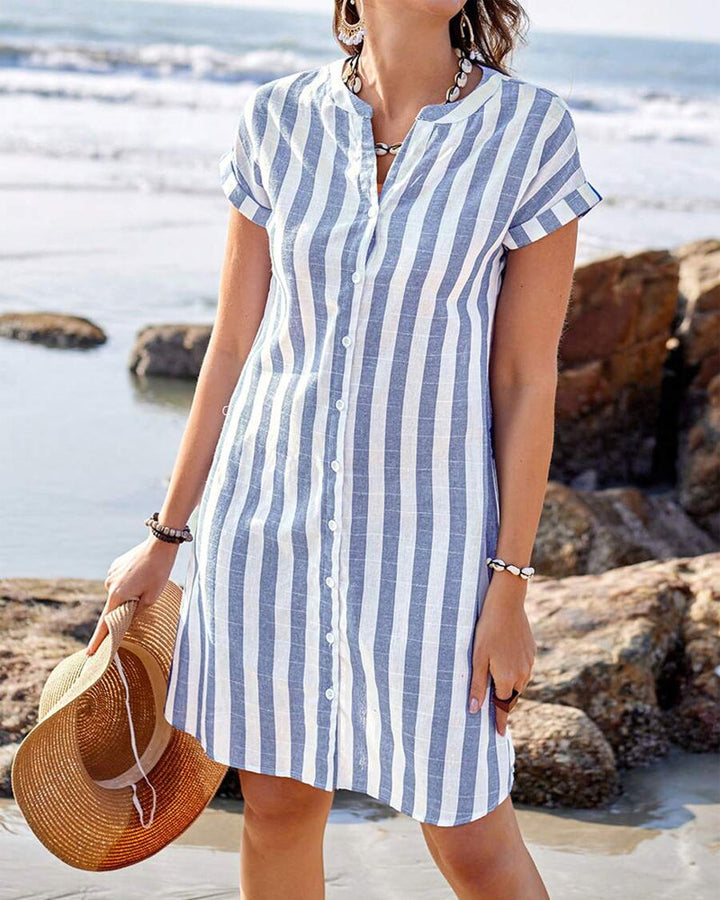 Stella | The Classic Striped Shirt Dress