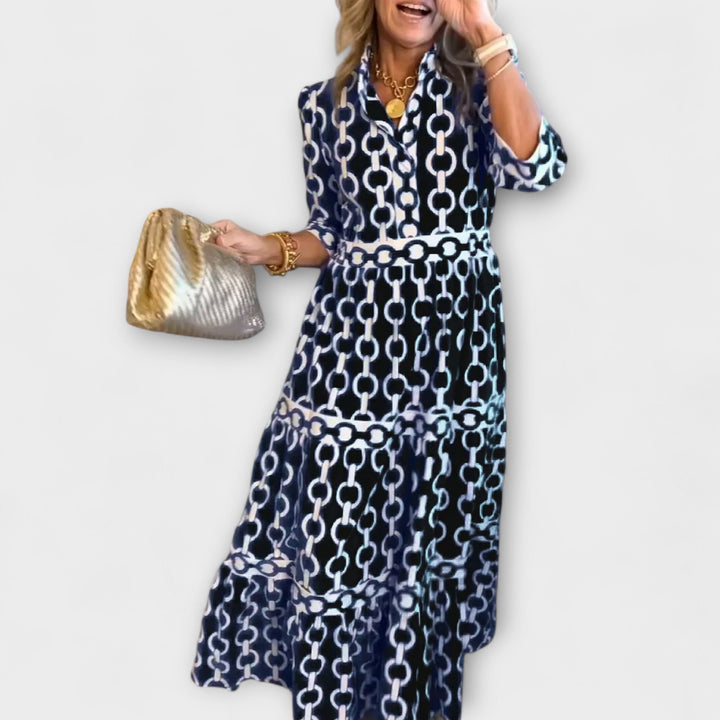 Bonnie | Midi Dress with Chain Pattern