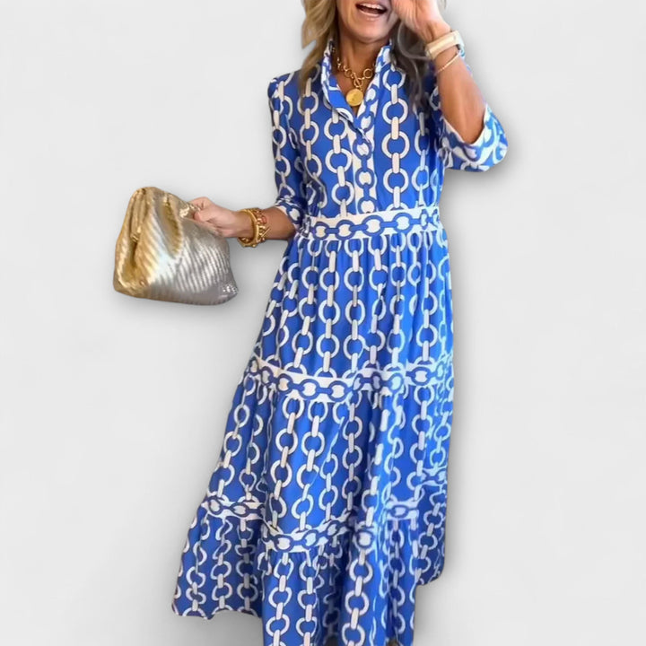 Bonnie | Midi Dress with Chain Pattern