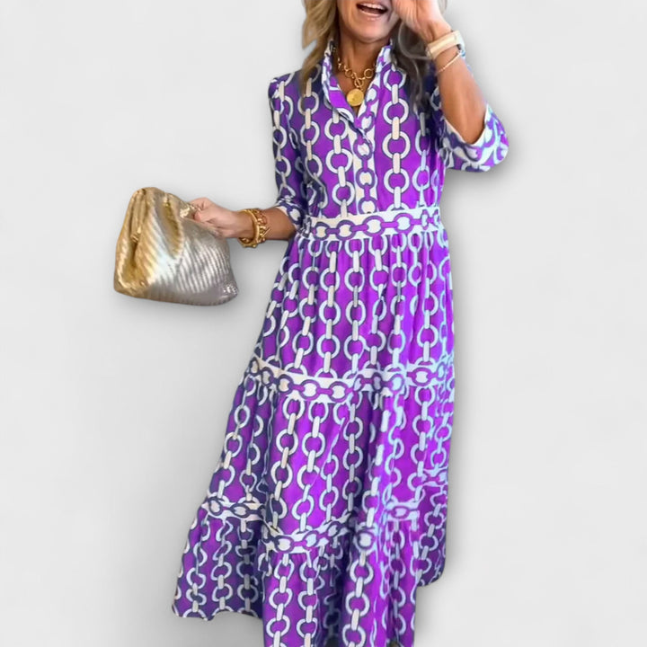 Bonnie | Midi Dress with Chain Pattern