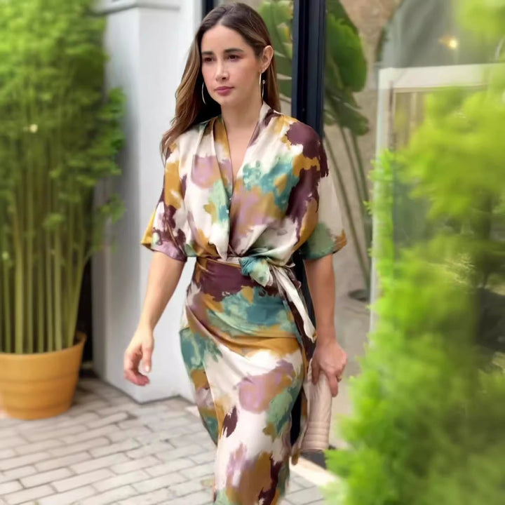 Nermine | Elegant Colorful Dress
