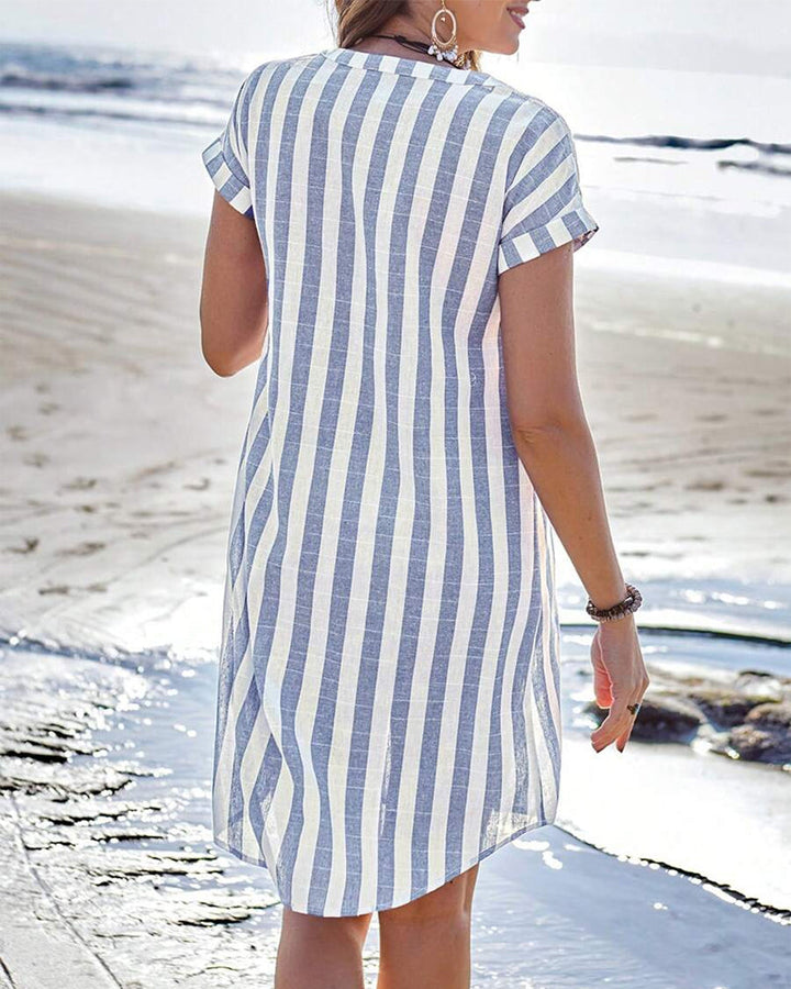 Stella | The Classic Striped Shirt Dress
