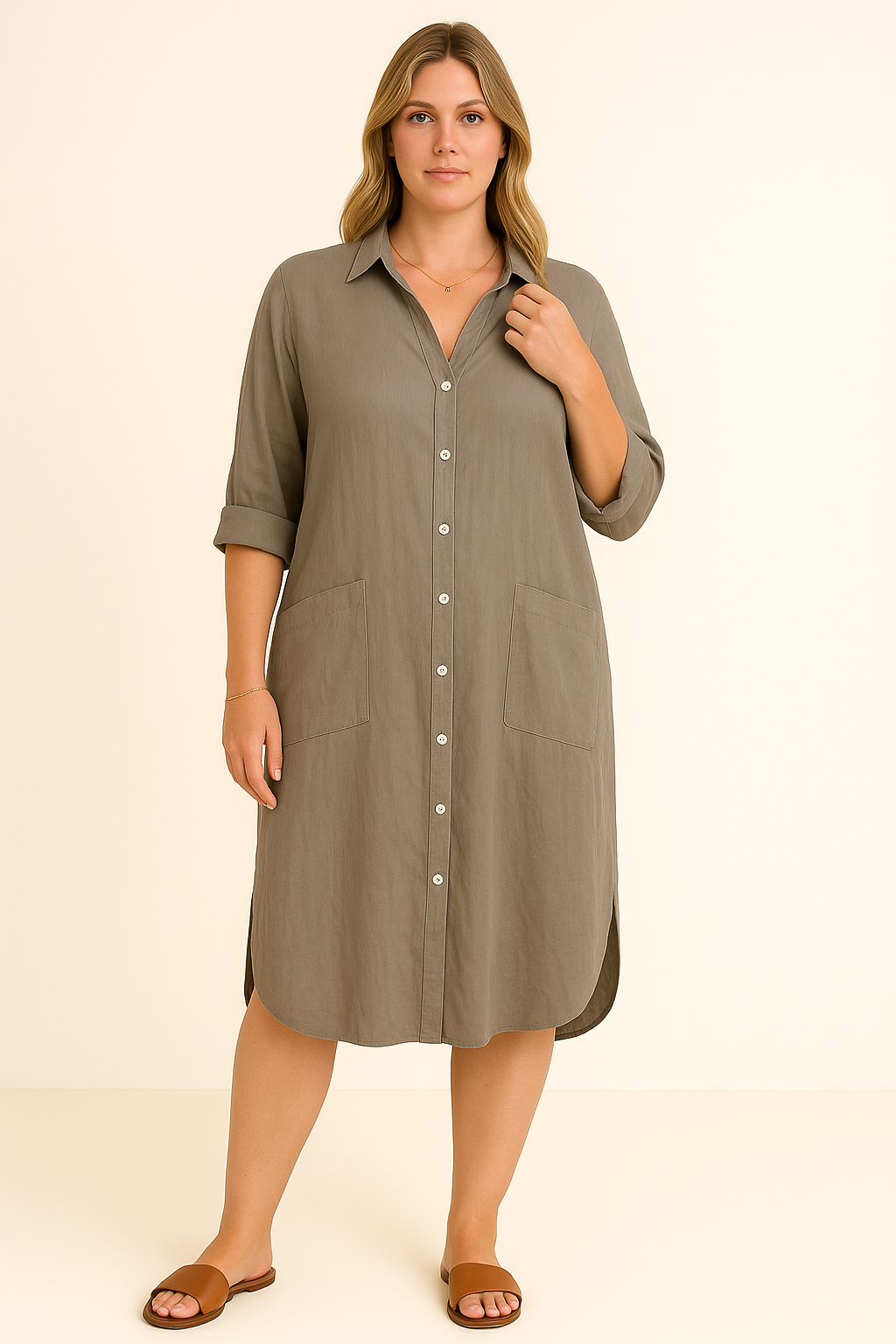 Allegra - Stylish Relaxed Shirt Dress