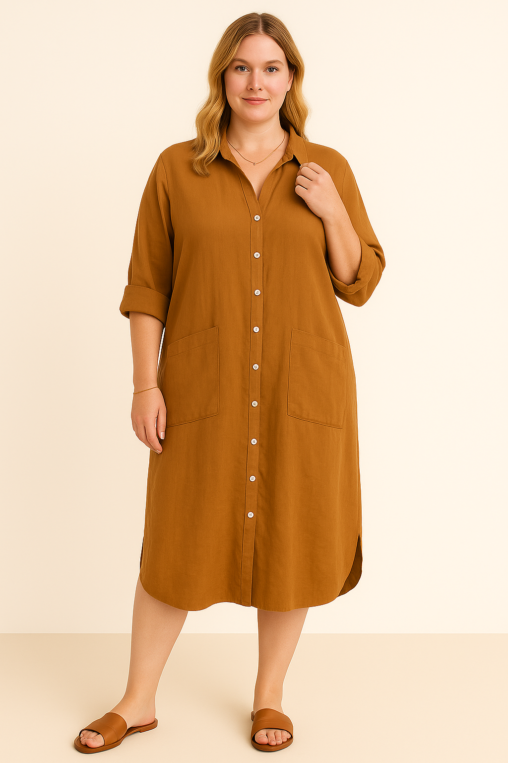 Allegra - Stylish Relaxed Shirt Dress