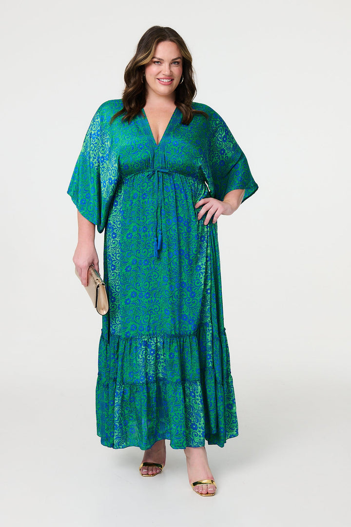 Isabela - Floral Batwing Maxi Dress