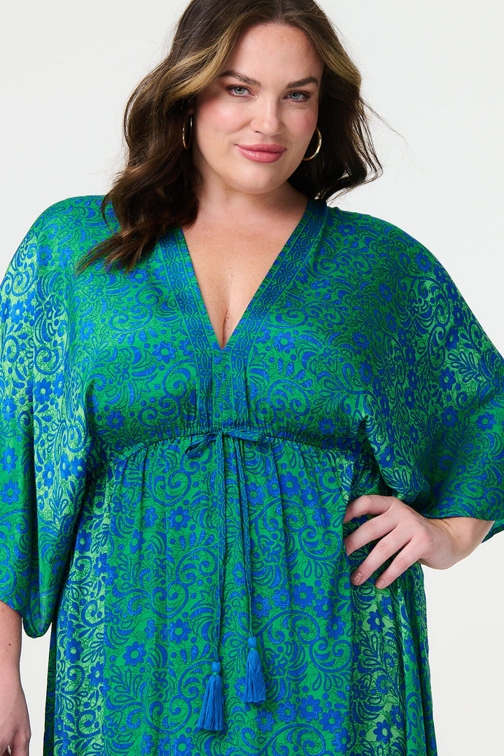 Isabela - Floral Batwing Maxi Dress