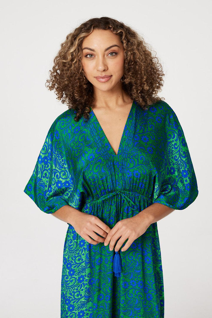 Isabela - Floral Batwing Maxi Dress