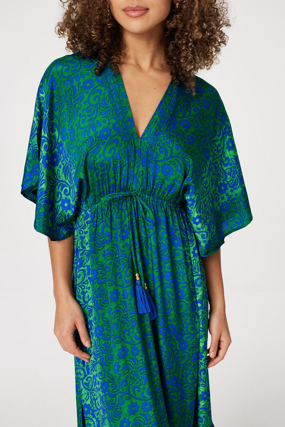 Isabela - Floral Batwing Maxi Dress