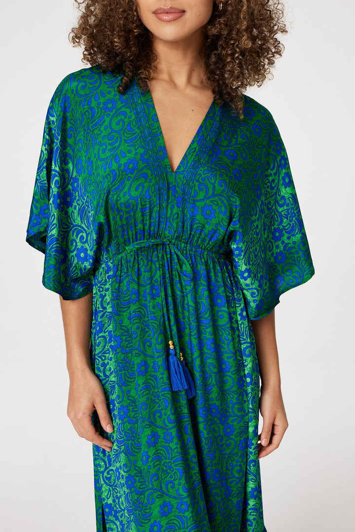 Isabela - Floral Batwing Maxi Dress