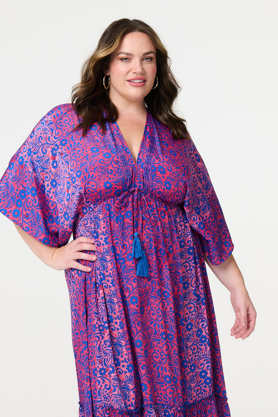 Isabela - Floral Batwing Maxi Dress