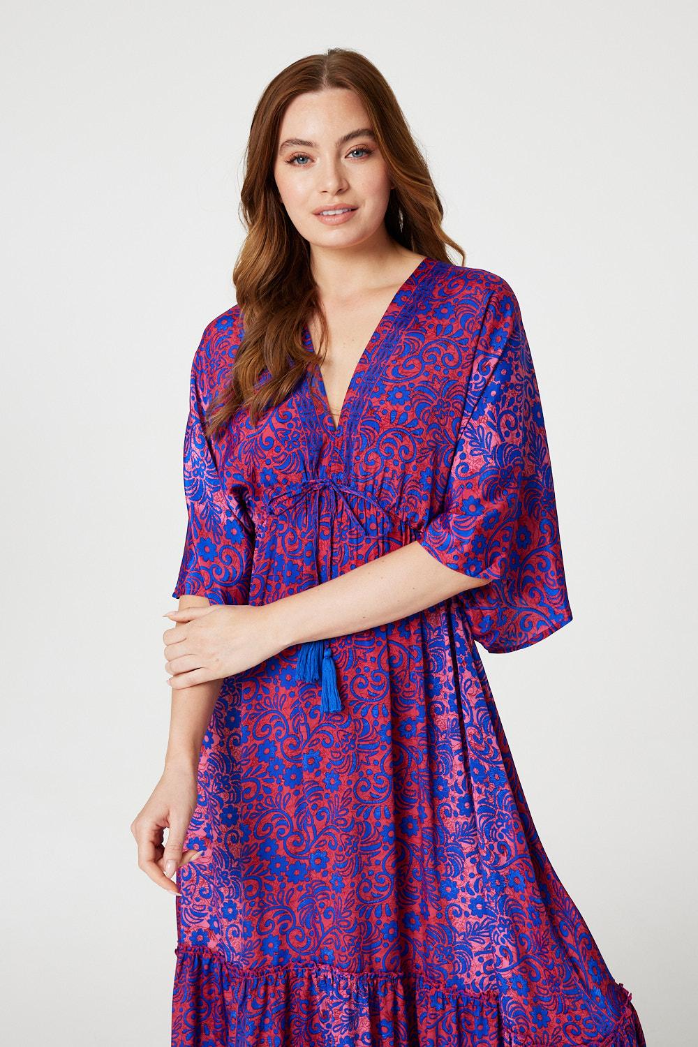 Isabela - Floral Batwing Maxi Dress
