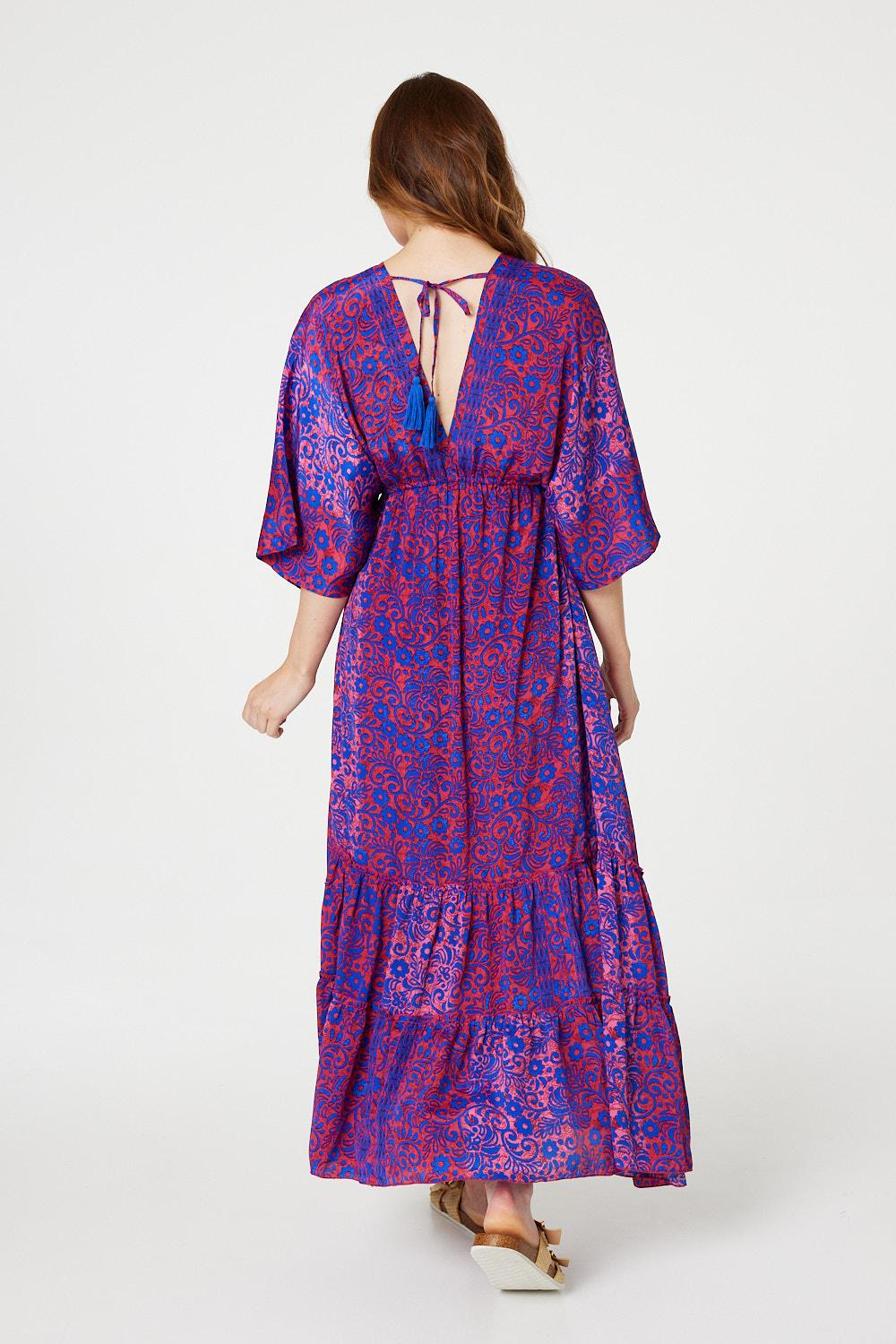 Isabela - Floral Batwing Maxi Dress