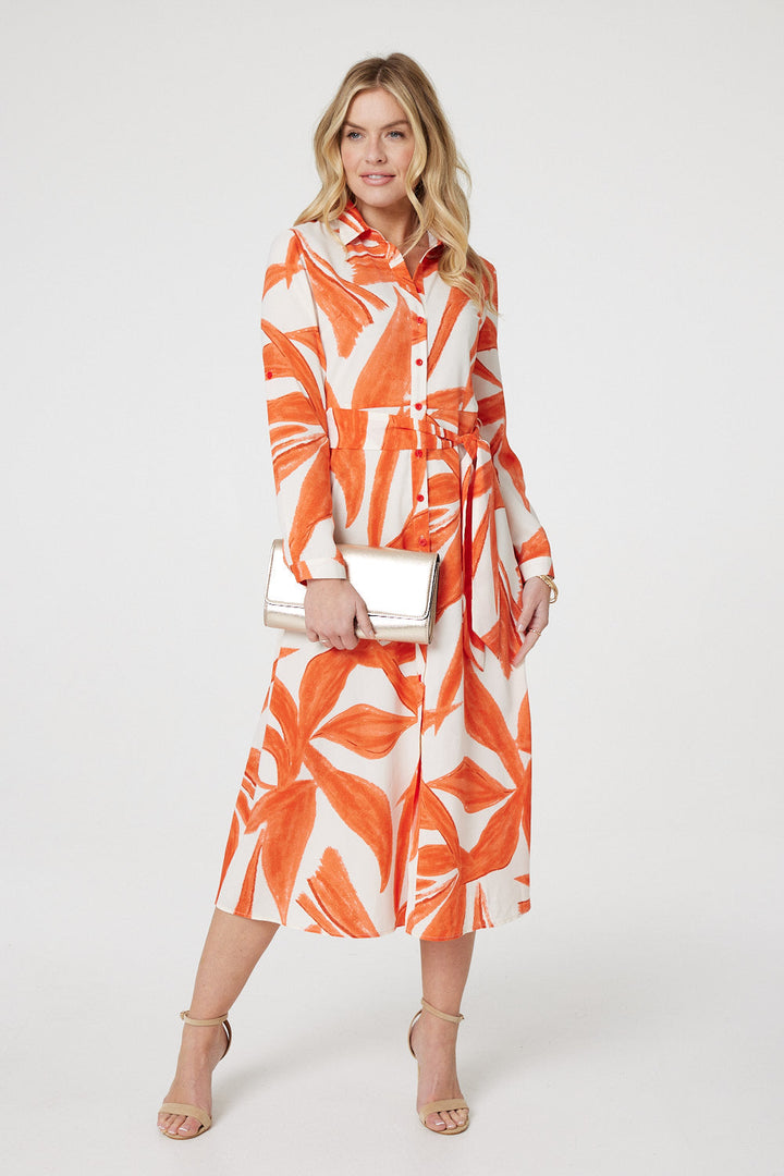 Ruby - Long Sleeve Midi Shirt Dress