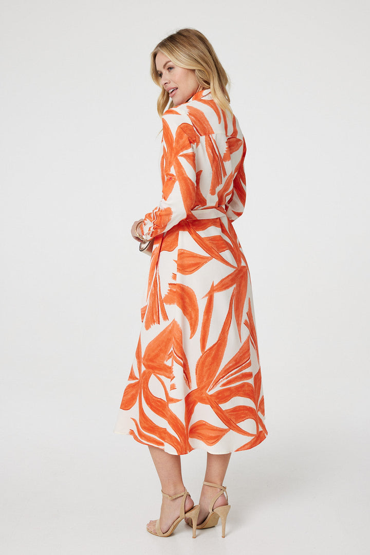 Ruby - Long Sleeve Midi Shirt Dress