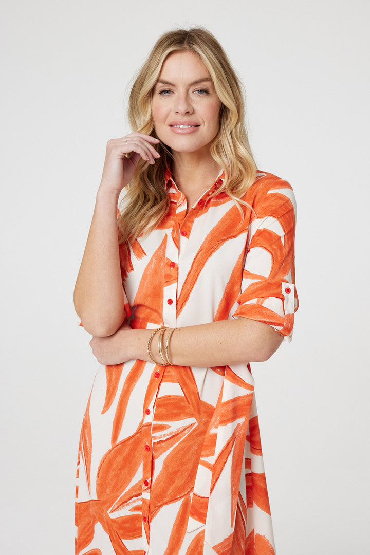 Ruby - Long Sleeve Midi Shirt Dress