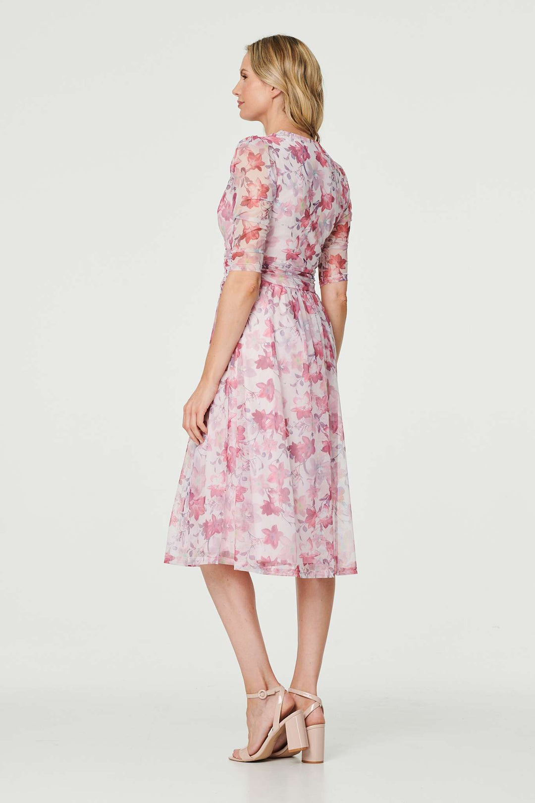 Charlotte - Floral Wrap Front Tea Dress