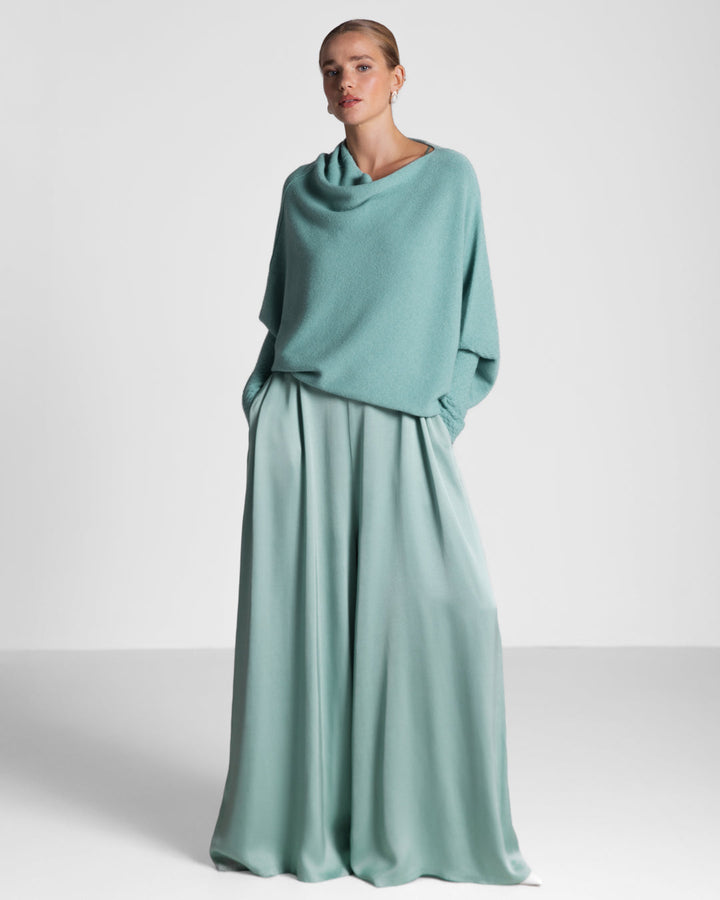 Audrey | Satin Jumpsuit Mint