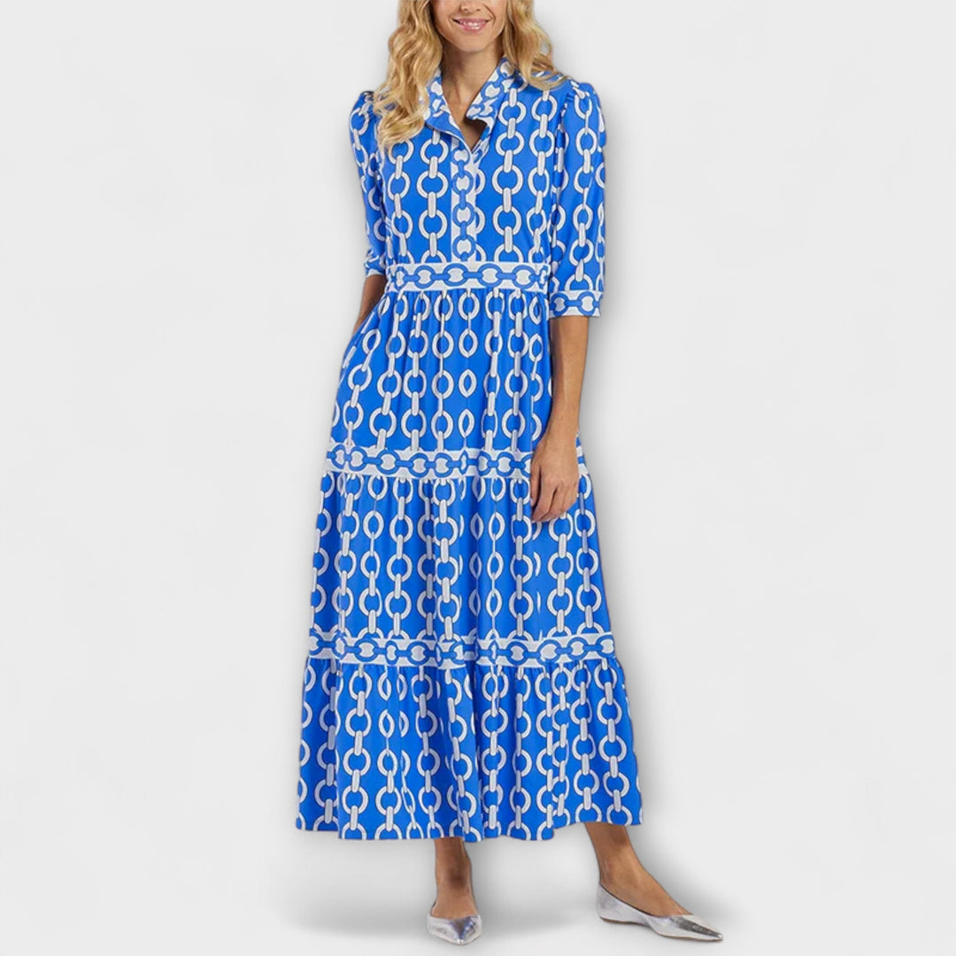 Bonnie | Midi Dress with Chain Pattern