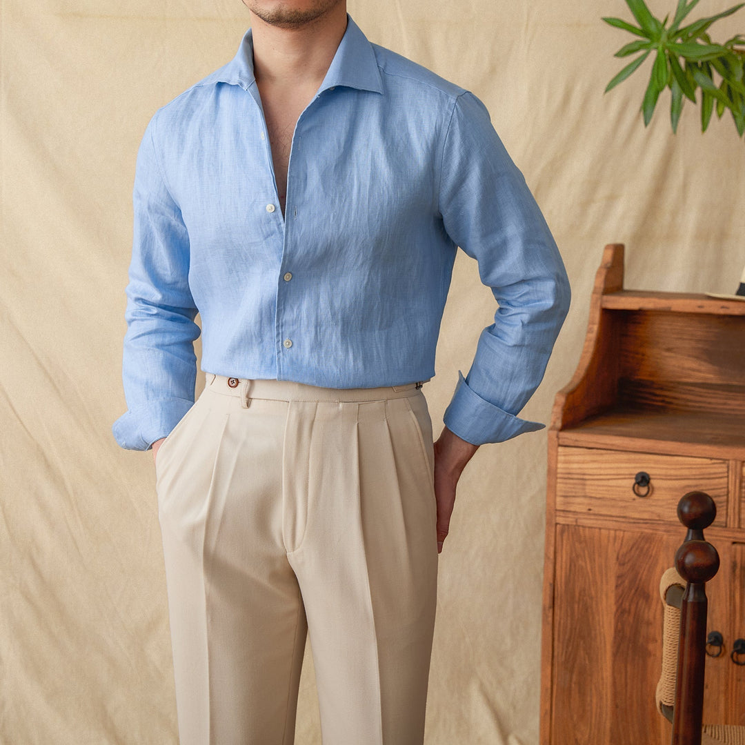 Caleb | Elegant Long-Sleeve Men’s Shirt