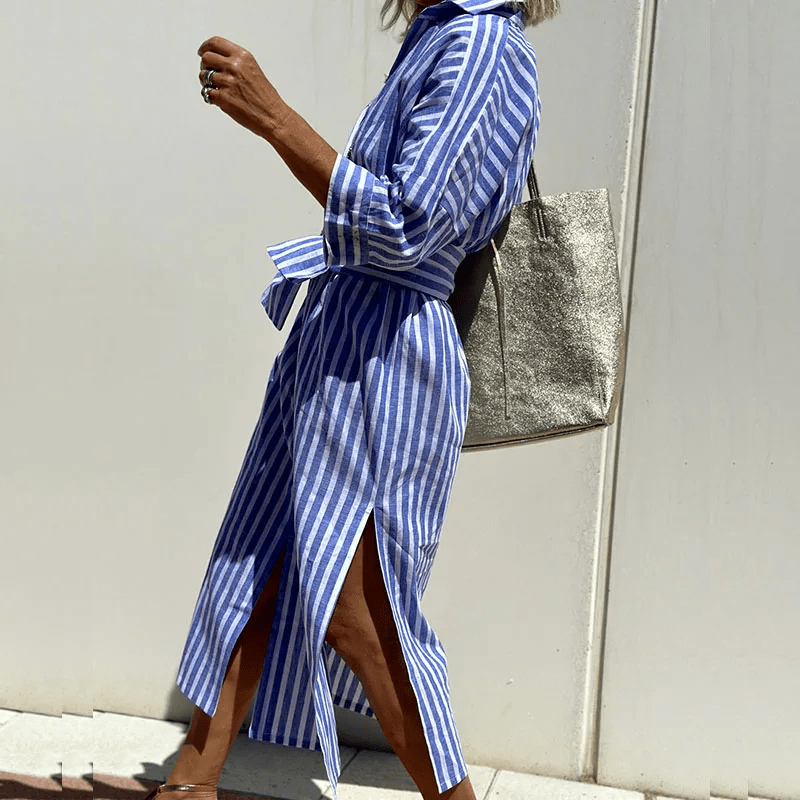 Colbie - Urban Striped Women’s Shirt Dress