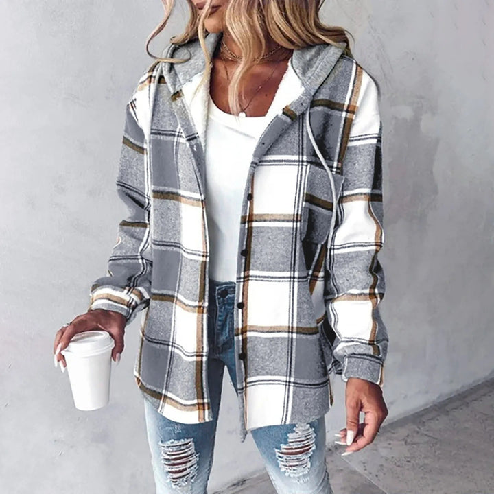 Callista | Casual Plaid Hoodie Jacket