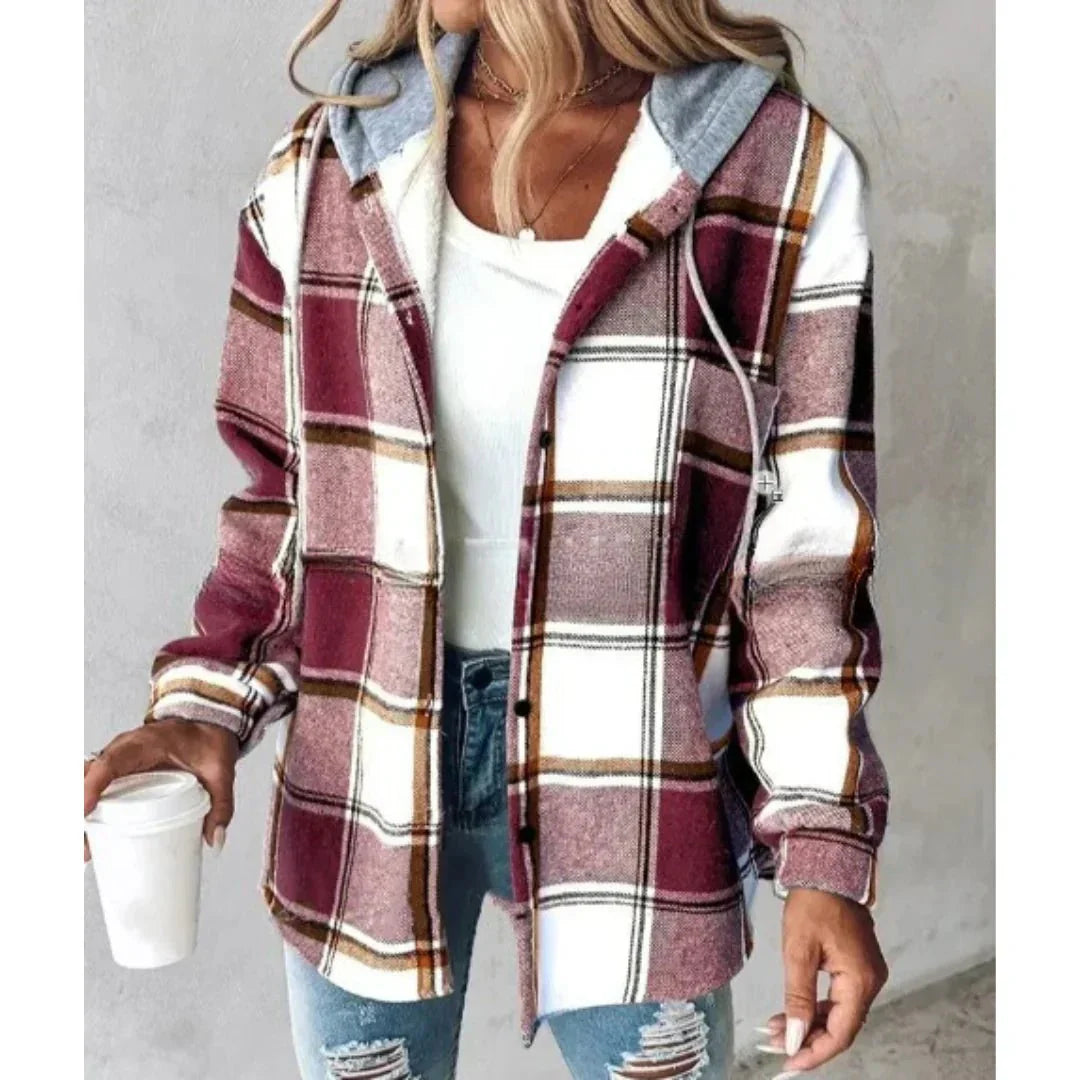 Callista | Casual Plaid Hoodie Jacket