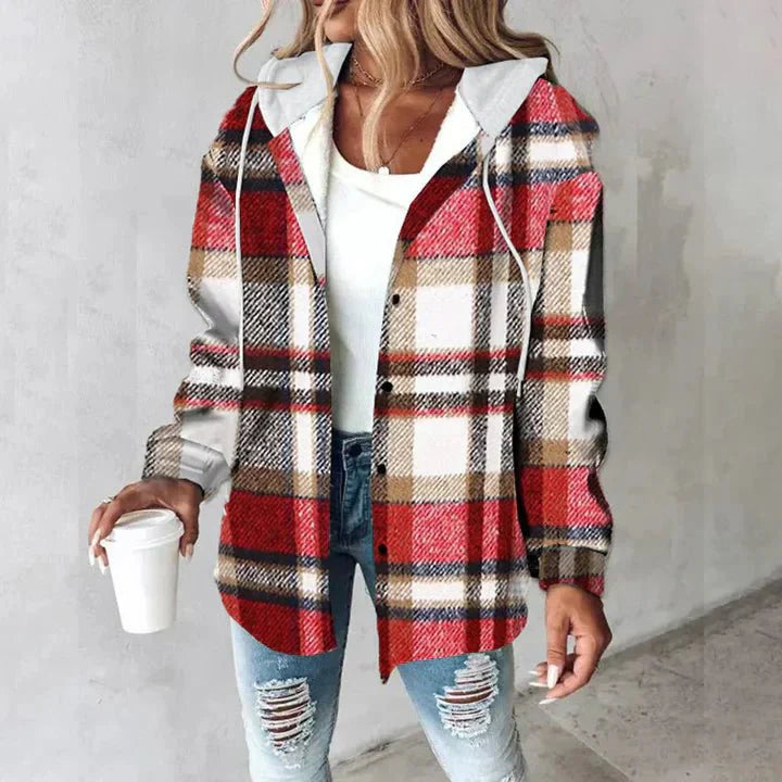 Callista | Casual Plaid Hoodie Jacket