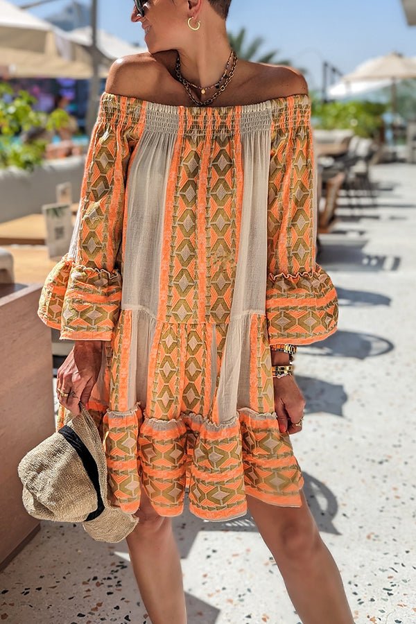 Mae  -  Flattering Ethnic Mini Dress