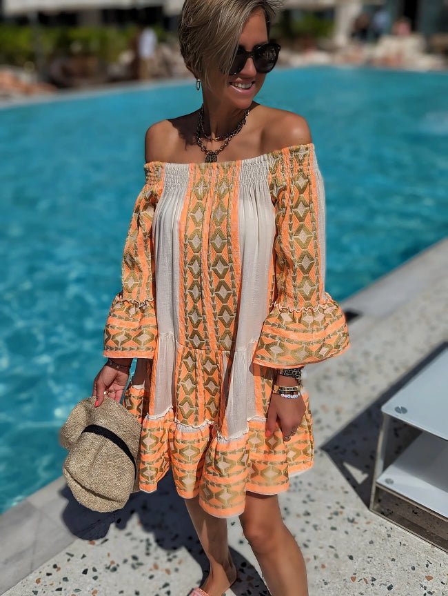 Mae  -  Flattering Ethnic Mini Dress