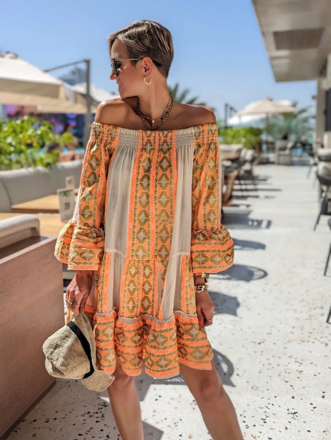 Mae  -  Flattering Ethnic Mini Dress
