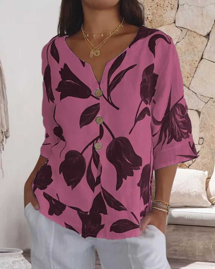 Matilda | Floral Satin Blouse