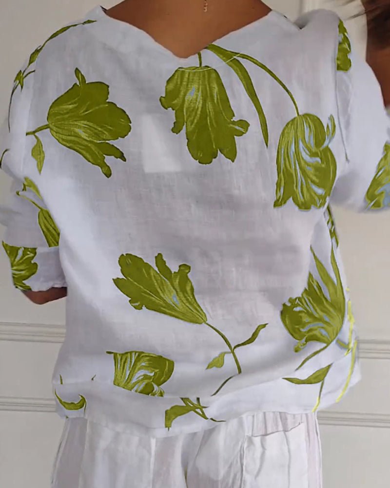 Matilda | Floral Satin Blouse