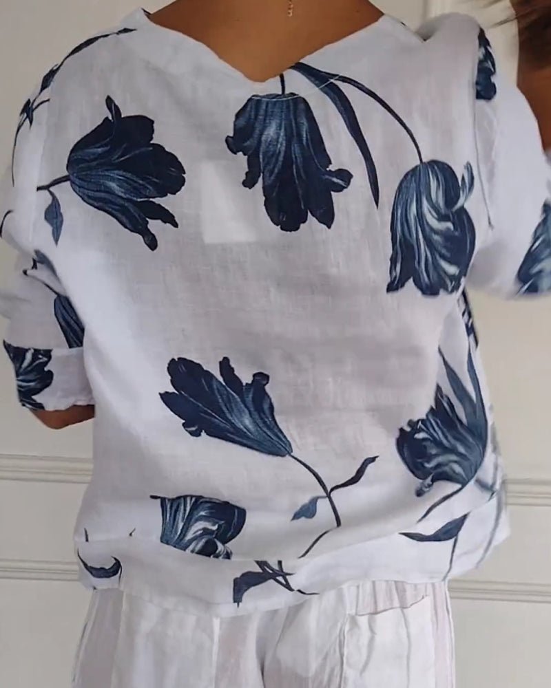 Matilda | Floral Satin Blouse