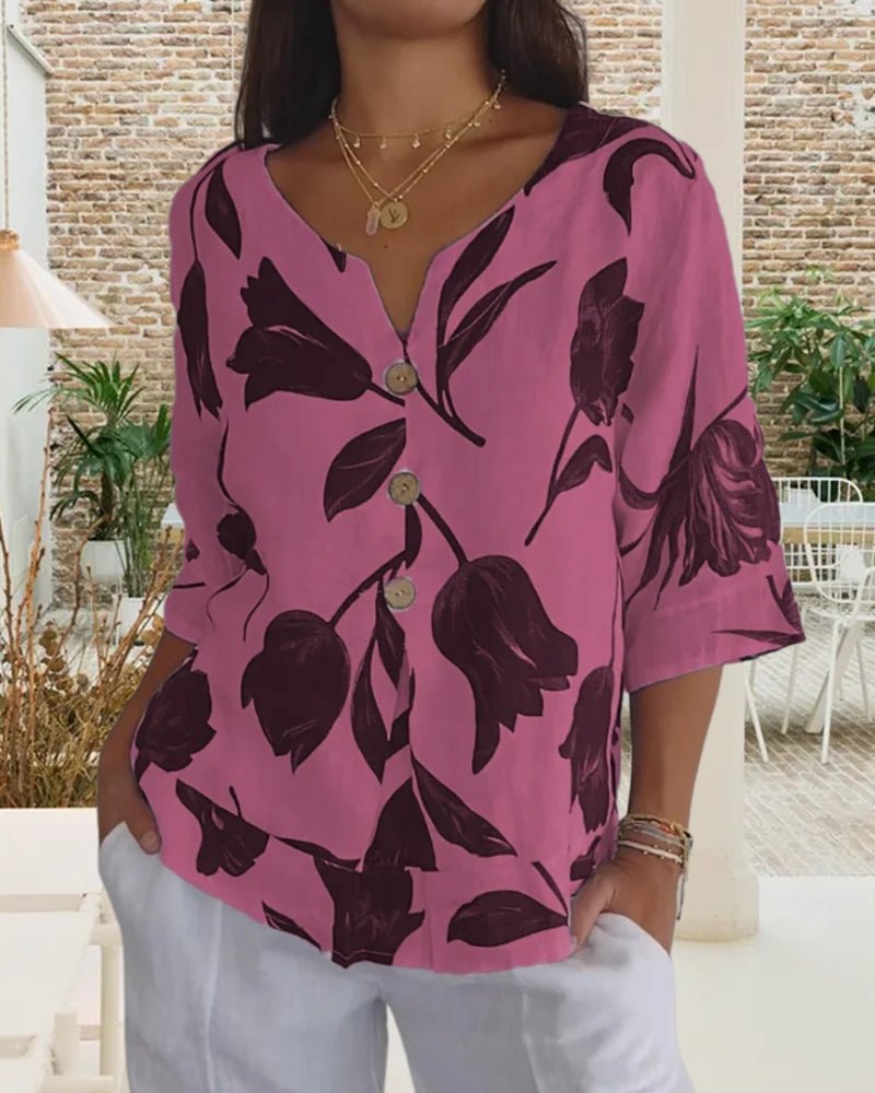 Matilda | Floral Satin Blouse