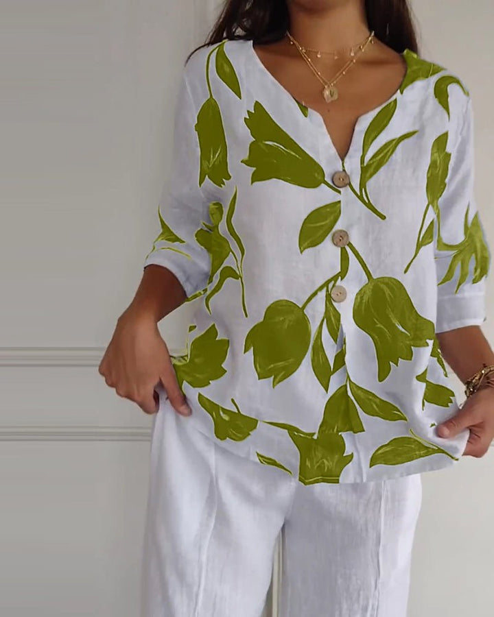 Matilda | Floral Satin Blouse