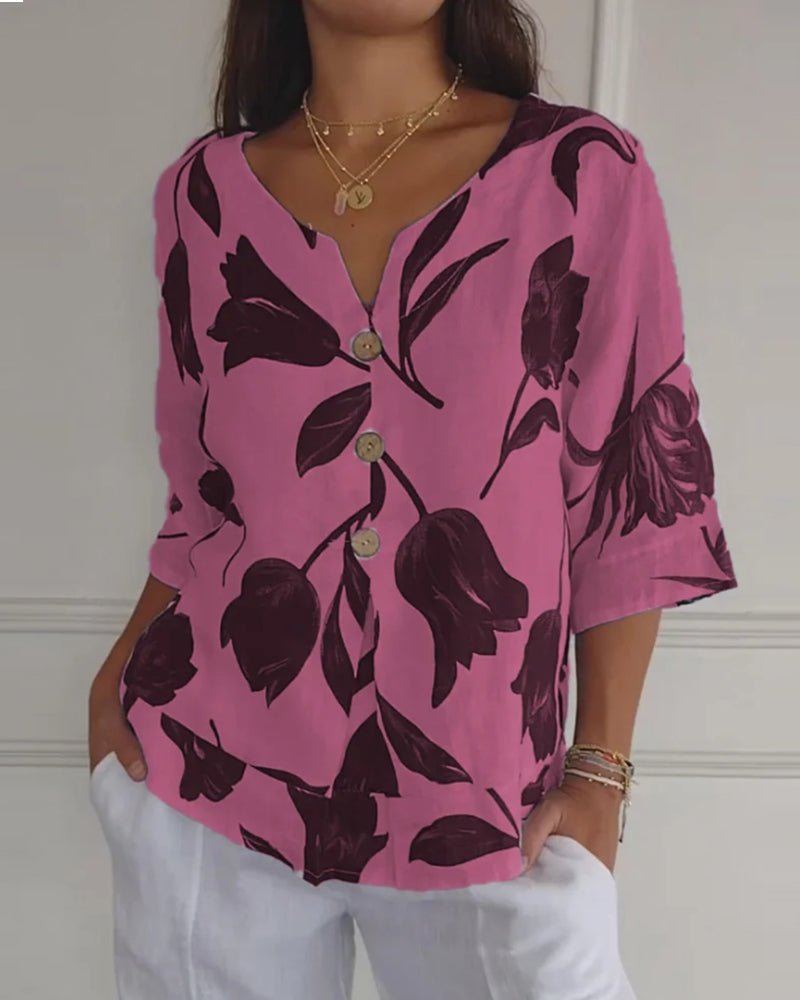 Matilda | Floral Satin Blouse