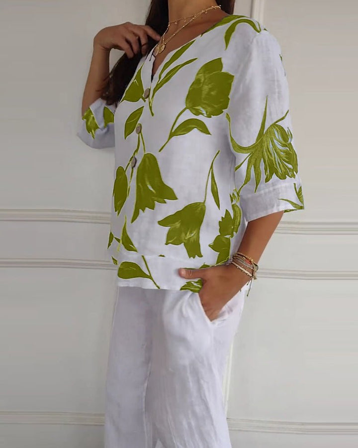 Matilda | Floral Satin Blouse