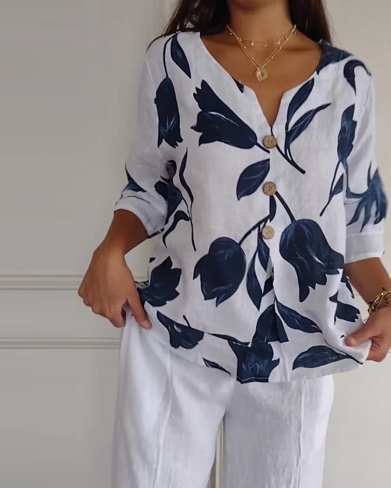 Matilda | Floral Satin Blouse