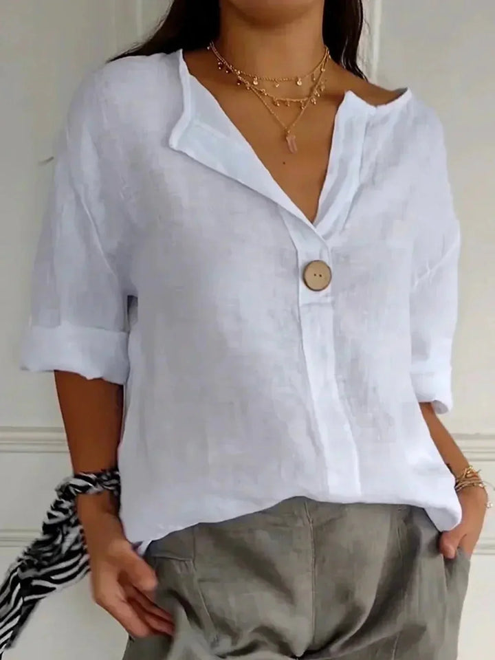 Nora | Elegant V-Neck Blouse