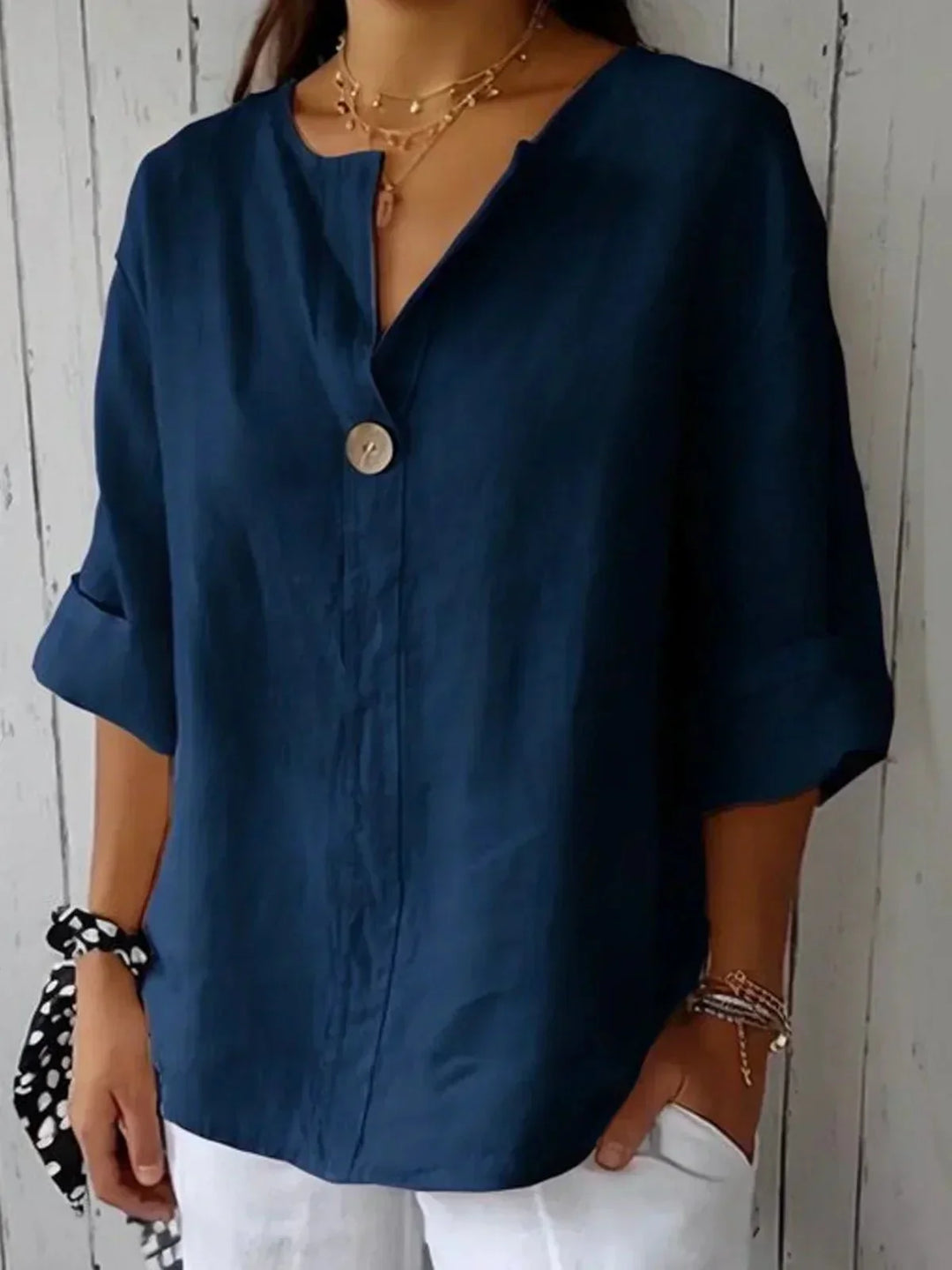 Nora | Elegant V-Neck Blouse