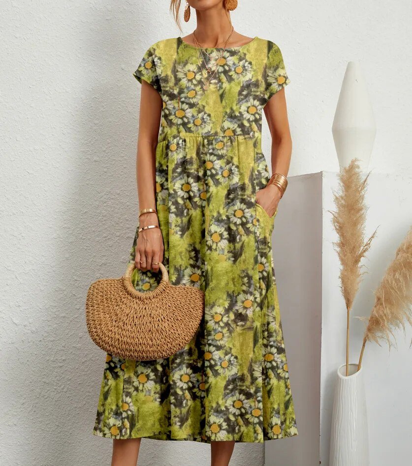 Sasha -  Ethereal Floral Midi Dress