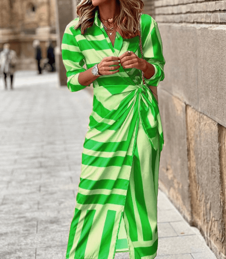 Lorena -  Bold Wrap Midi Dress