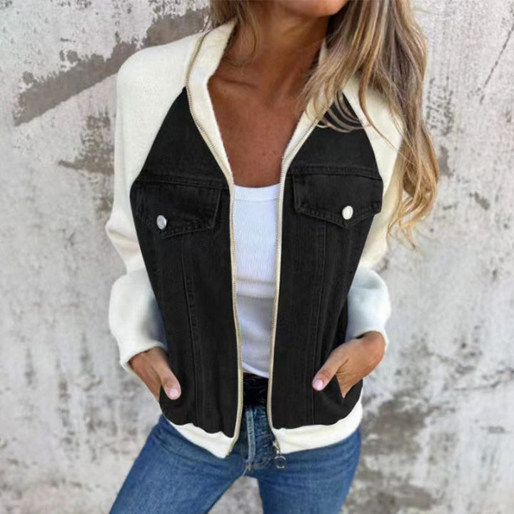 Lilia | Zippered Denim Jacket