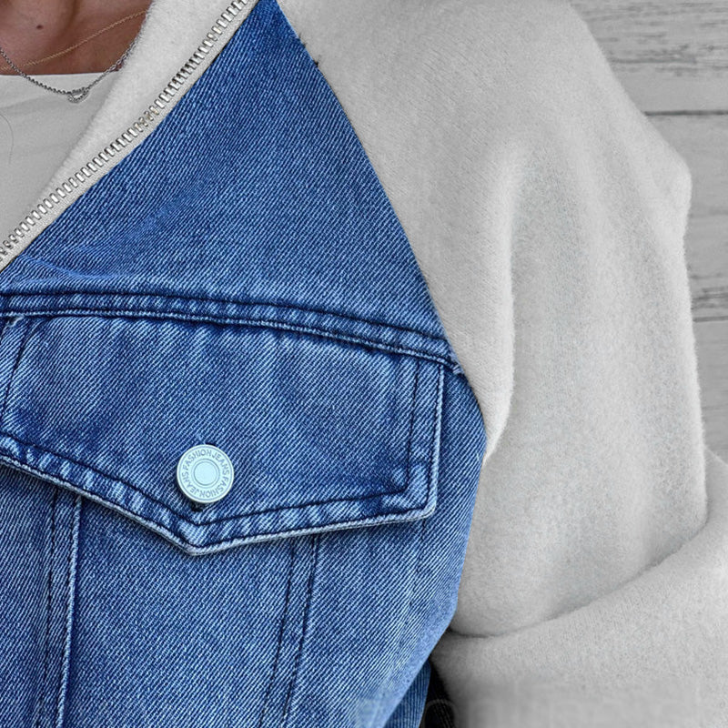 Lilia | Zippered Denim Jacket