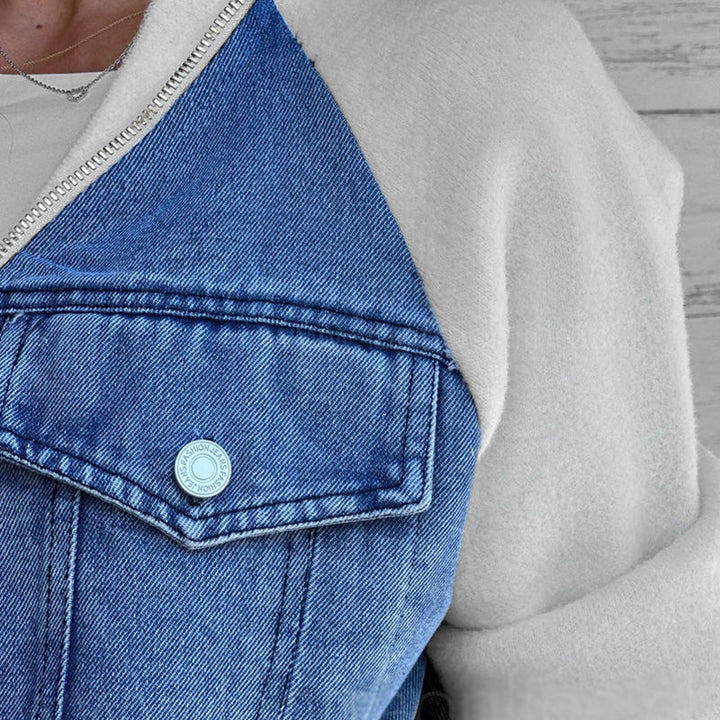 Lilia | Zippered Denim Jacket