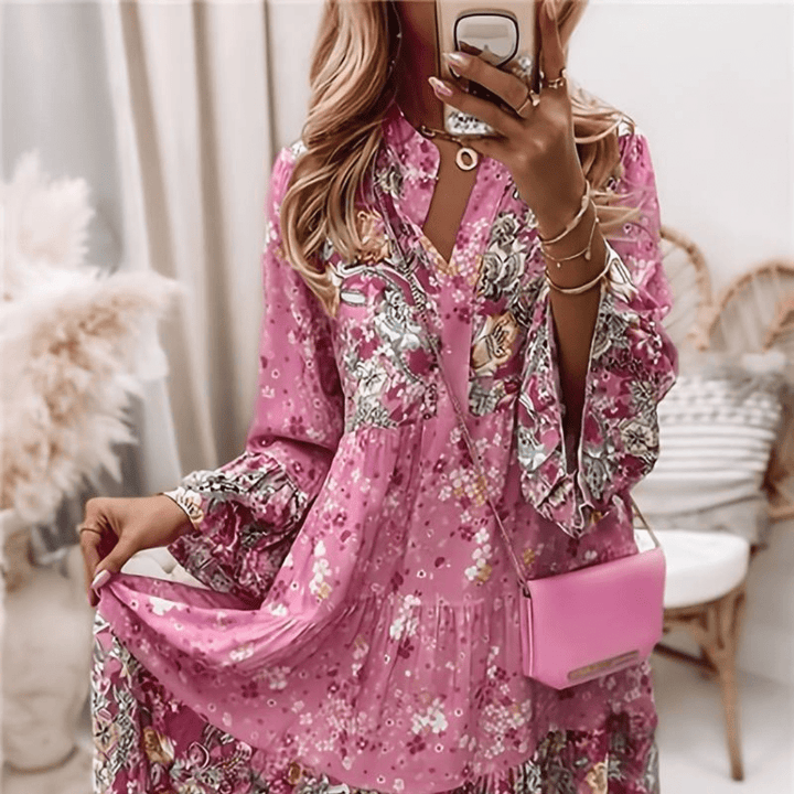 Ara - Waist Enhancing Floral Sculpt Dress